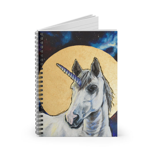 Cosmic Unicorn - 6x8" Spiral Notebook - Ruled Line
