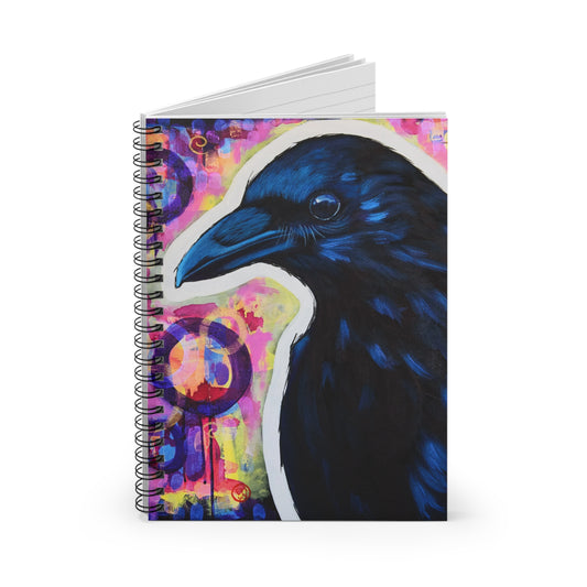 Crow - 6x8" Spiral Notebook - Ruled Line