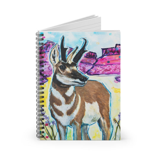 Antelope Fields - 6x8" Spiral Notebook - Ruled Line