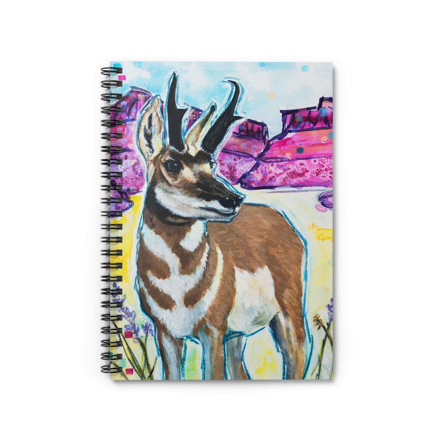 Antelope Fields - 6x8" Spiral Notebook - Ruled Line
