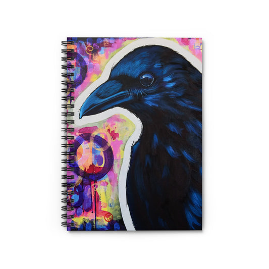 Crow - 6x8" Spiral Notebook - Ruled Line